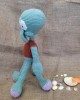 Amigurumi Squidward  Crochet Toy, Doll for Kids, Amigurumi Doll, Crochet Doll, 100% Organic Syrian Handmade Soft Amigurumi Toy, Amigurumi Sleeping Friend