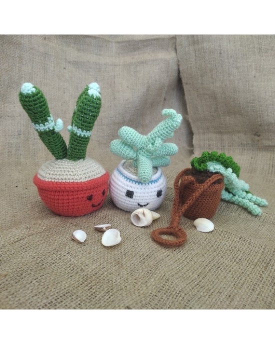 Amigurumi Mini Cute Plant Set, Doll for Kids, Amigurumi Doll, Crochet Doll, 100% Organic Syrian Handmade Soft Amigurumi Toy, Amigurumi Sleeping Friend