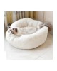 White Soft Fleece Cat Bed - Dog Bed Cushion