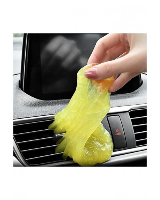 جل التنظيف الداخلي للسيارة, عبوة من قطعتين - جل هلامي للتنظيف يجعل تنظيف السيارة ولوحة المفاتيح والهاتف أسهل