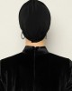 Three-Striped Swim Bonnet, Ready-made Hijab Hijab Bonnet, Black Pool Bonnet