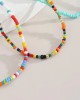 Gypsy Girl Bead Anklet Set - Boho Style Elastic Anklet with 7 Colorful Beaded Bracelets