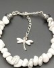 Natural Stone Howlite Women's Bracelet - Healing Crystal Jewelry Gift