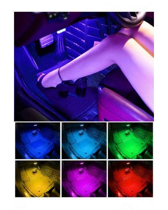 High Quality In-Car Touch Sensor Mini LED Lamp White 9 Light Color