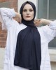 Women's Cotton Combed Cotton Shawl-Hijab in Dark Navy Blue - Soft and Versatile