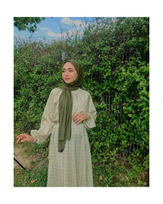 Women's Cotton Combed Cotton Shawl-Hijab in GREEN Color - Soft, Stylish, and Versatile
