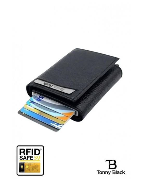  Orijinal Otomatik Mekanizmalı Kutulu RFID Koruma Hırsızlık Karşıtı Cüzdan 