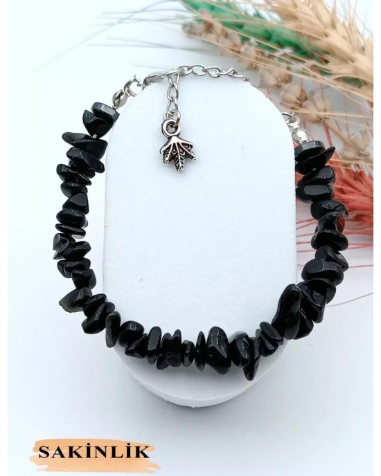 Natural Stone Obsidian Women's Bracelet - Beautifully Crafted Healing Jewelry