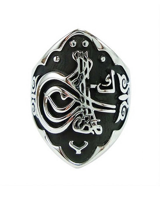 Kayi Yüzük, Osmanlı Tuğralı Zihgir Okçu Gümüş Erkek Yüzüğü