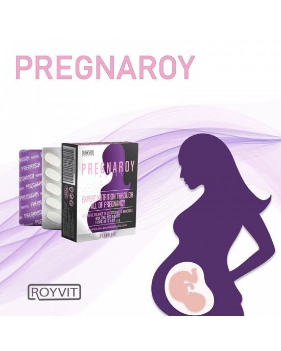PregnaRoy Complete Pregnancy Support Tablets, Expert Nutrition Through All of Pregnancy, 30 Tablets