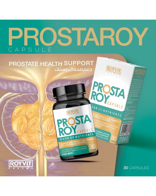 PROSTAROY Capsules, Comprehensive Prostate and Health Support, 30 Capsules