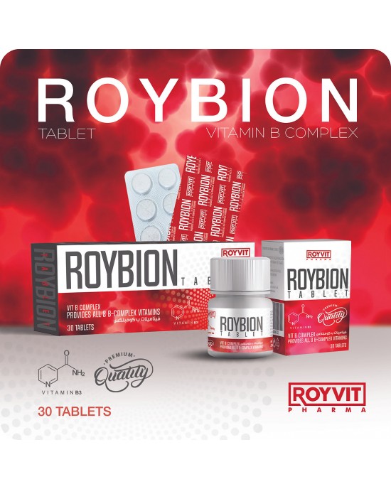 RoyBion Tablet, Vit B Complex, Provides all 8 B – Complex Vitamins, PREMIUM QUALITY, 50 Tablets