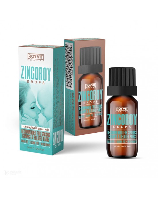ZincoRoy Colic Relief Drops, Natural Solution for Infant Spasms, Cramps, and Colic, 30 ml