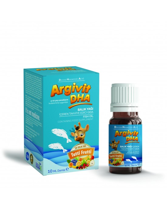Argivit DHA Drops for Children: Supports Cognitive Development with High DHA Fish Oil, 10ml