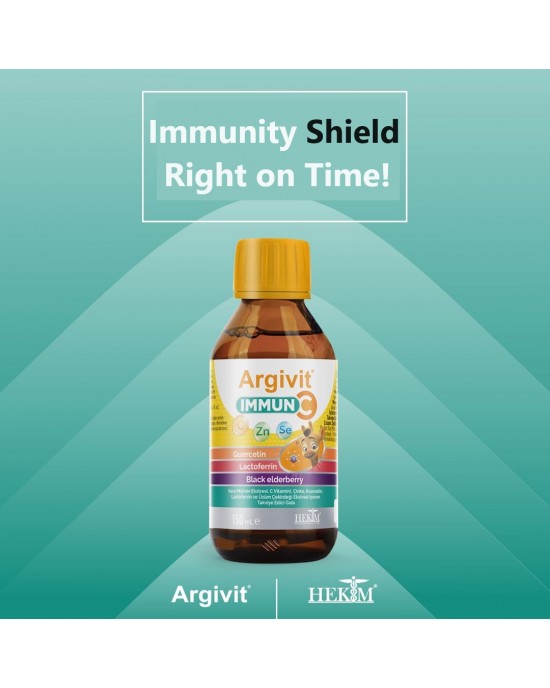 Argivit Immune Boost C Syrup - Elderberry & Quercetin & Vitamin C Blend - 150 Ml