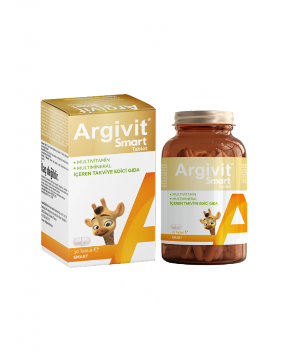 Argivit Smart – Advanced Academic Focus & Memory Tablets for Adolescents &Teenagers – Essential Multivitamin Boost with Cognitive Enhancers - 30 Tabs
