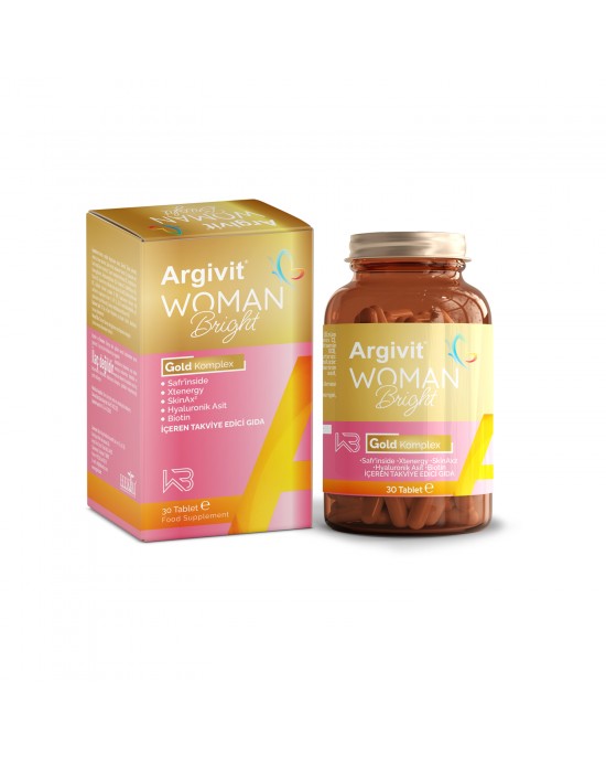 Argivit Woman Bright Gold Complex: Essential Women's Vitality & Wellness Supplement 30 Tablets